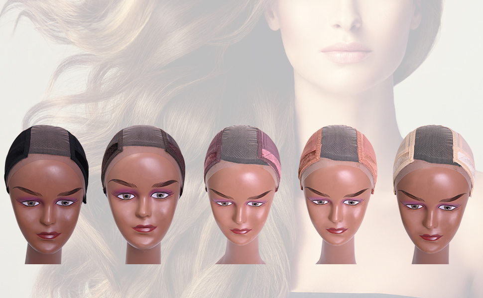 Wig Cap With Grip Band,Lace Wig Grip Cap 2in1 Adjustable