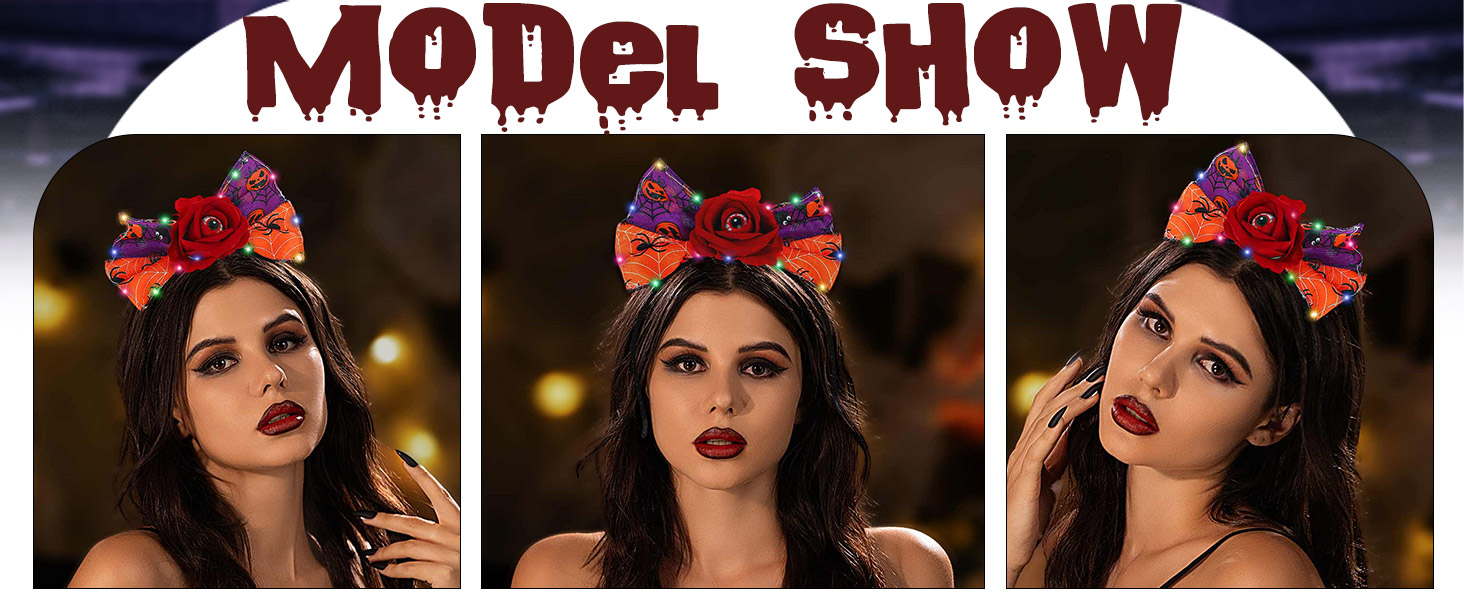 Halloween Bow Hair Bands