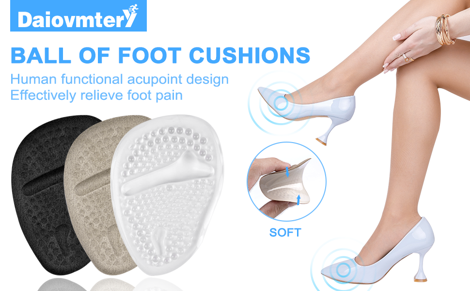 Metatarsal Pads Ball of Foot Cushions Women, 12Pcs All Day
