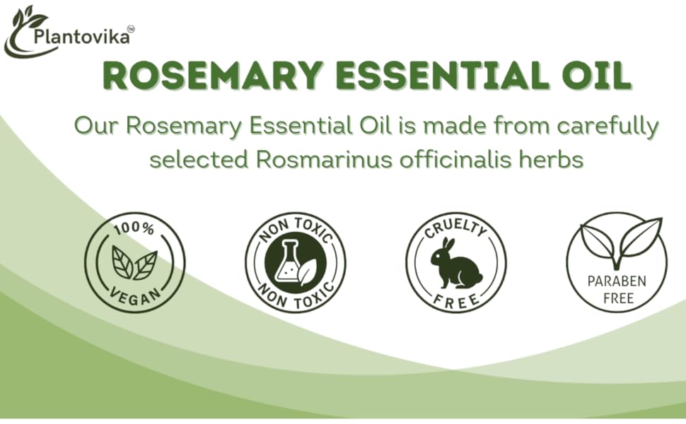 Rosemary Oil for Hair Growth, Enriched with Jojoba, Caster, Argan, Peppermint, Lavender Oil