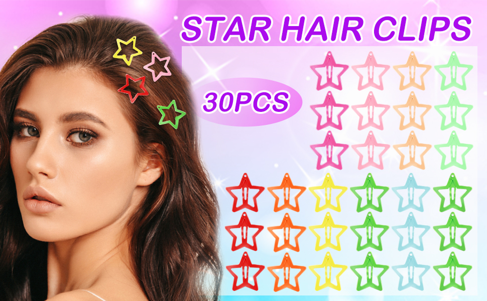 star hair clips