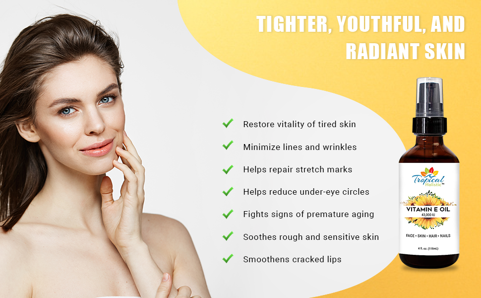 Tropical Holistic Pure Organic Vitamin E Oil 4 fl oz