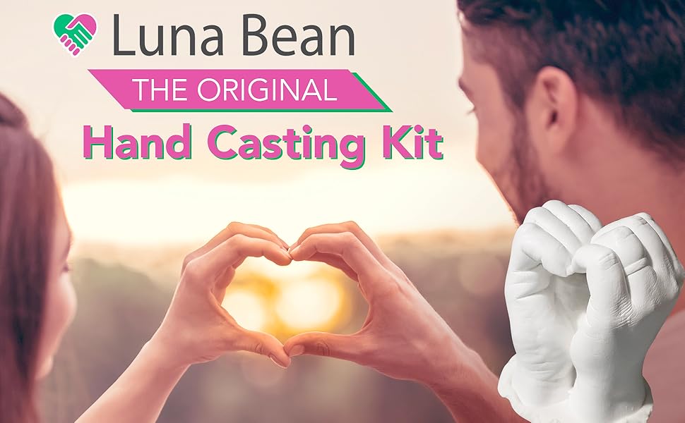 A family casting kit that includes everything needed to create hand molds for couples and their children, promoting family bonding