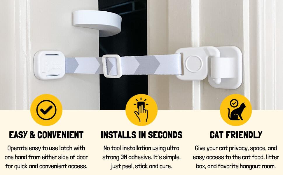 cat door stopper door latch strap