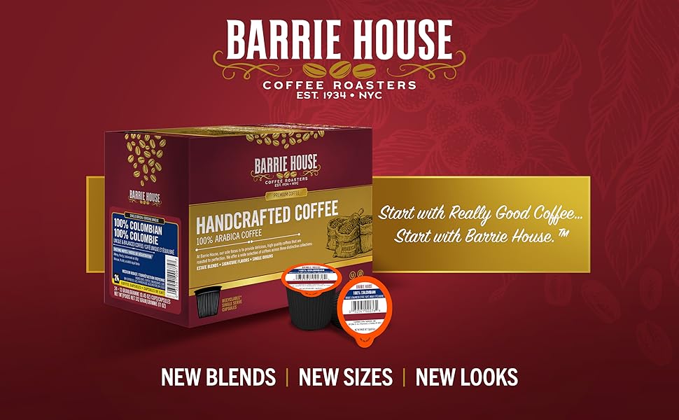 Barrie House Blend Extra Bold Single Serve Coffee Pods, 96