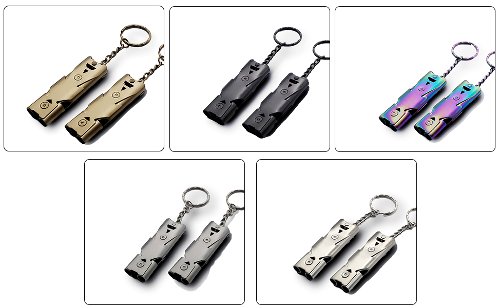 2 Pc Emergency Whistles 150db Camping Super Loud Survival Whistle