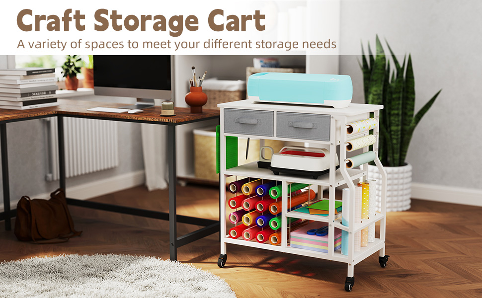uyoyous Craft Storage Cart Compatible with Cricut Machine