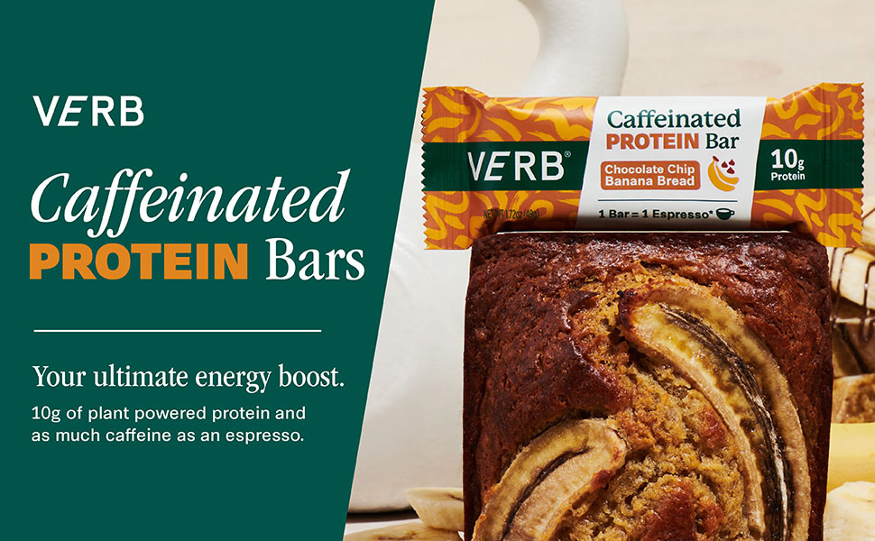 Verb Energy Chocolate Chip Banana Bread Caffeinated