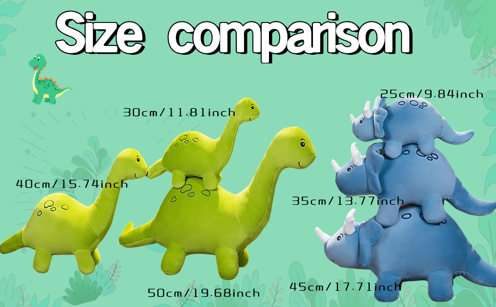 Evlooe Cute Dinosaur Plush Toys, Soft Dinosaur Stuffed