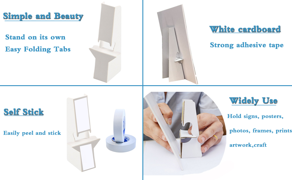 YWSHF 5 Packs Poster Board Stands Cardboard Easel Backs 11