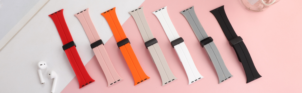 silicone magnetic folding buckle straps