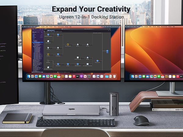 だぶ。　903540 Amazon.com: Laptop Docking Station,12 in 1 Triple Display