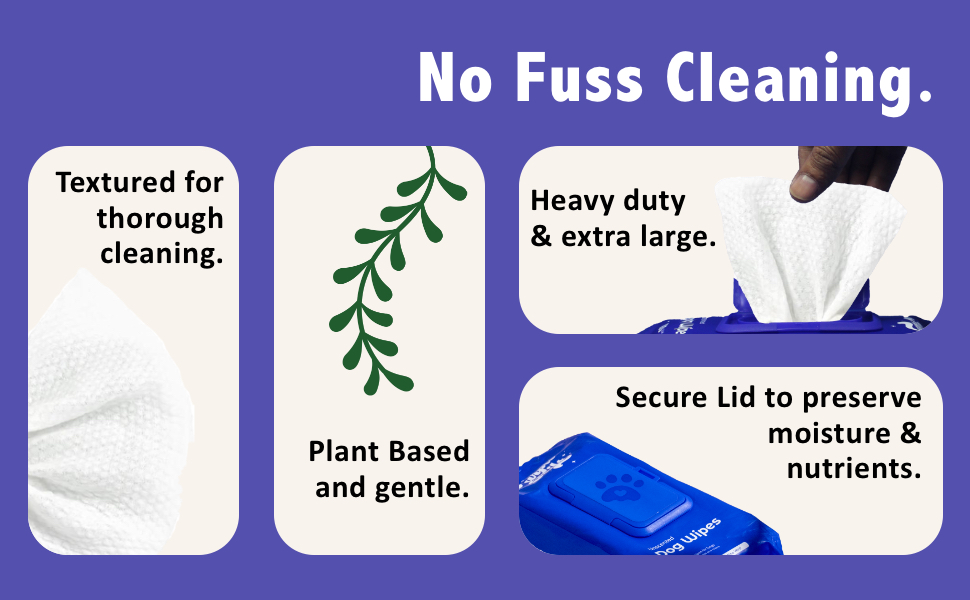 Purple Tails Dog Wipes