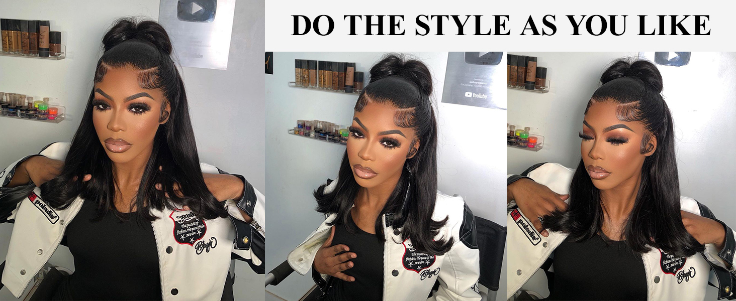 BELE 13x4 Straight HD Lace Front Wigs Human Hair 210