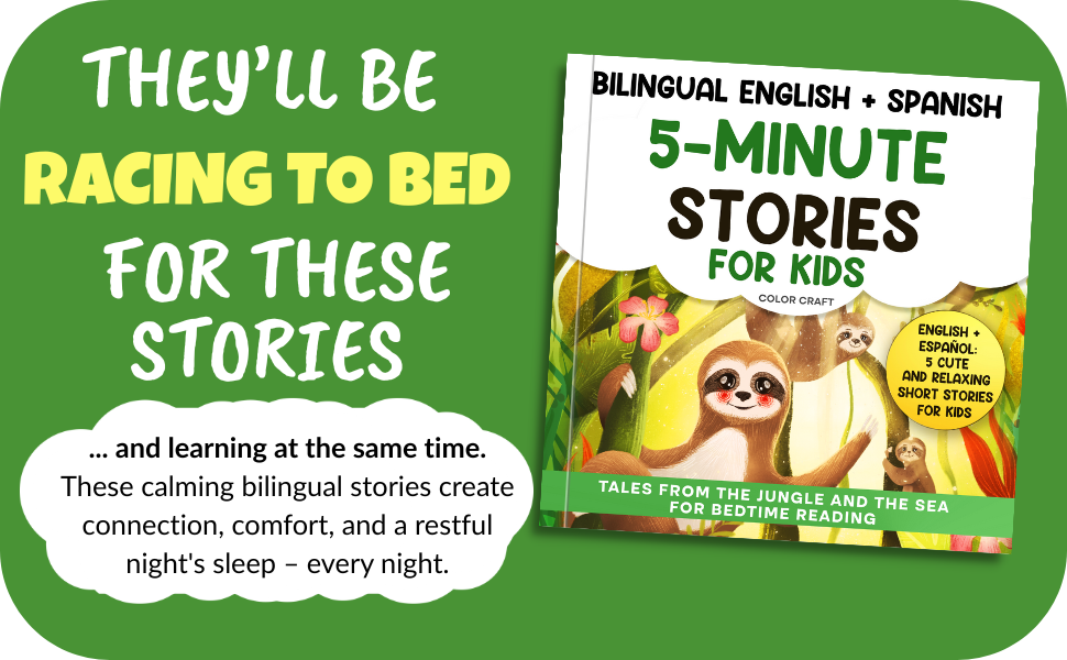 English - Spanish Dual Language Stories,5-Minute Stories in Spanish and English For Kids Ages 6-10