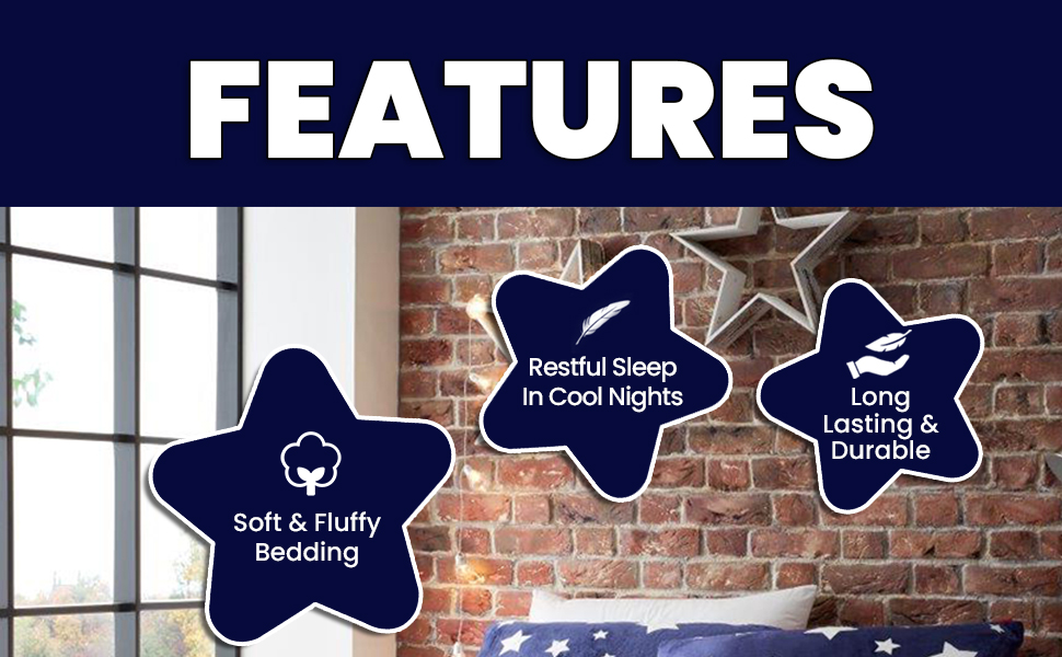 GC GAVENO CAVAILIA Teddy Star Duvet Cover Set, Soft & Cosy King Size