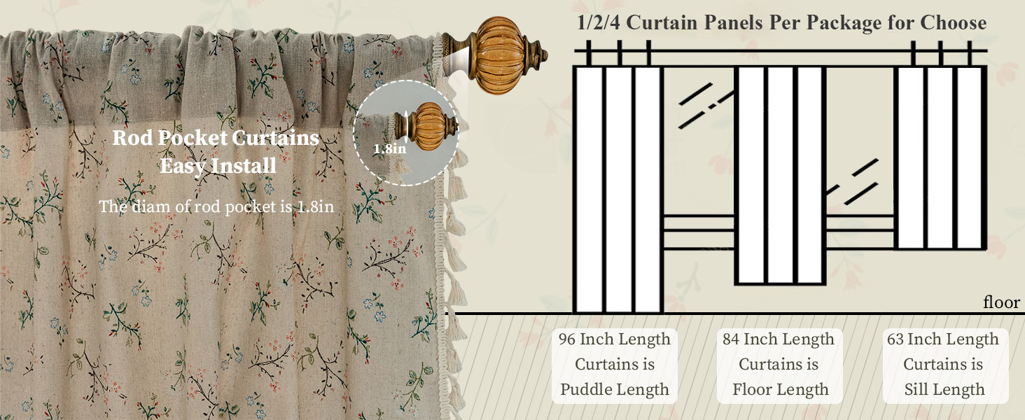 floral curtains