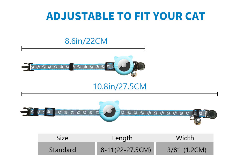 Pet Supplies Windhunt 2 Pack Cat Collar Airtag Holder with Bells