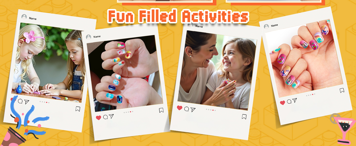 Kids press-on nails Kids False Nail for Girls Gift Children's fake nails Kids nail stickers