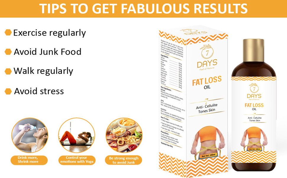 7 DAYS Fat Loss Oil For Men & Women fat burner Oil fat go body