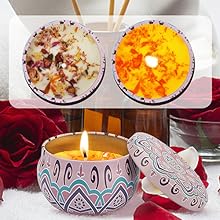 Lavender Candle with Rose Petals