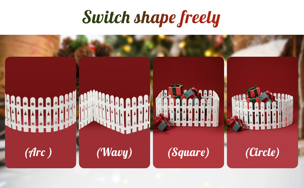 Christmas Tree Fence for Pets & Decorations 24 pcs