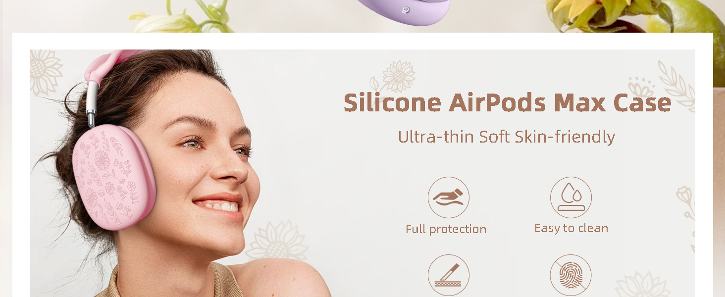 DaQin floral engraved case cover for airpods max