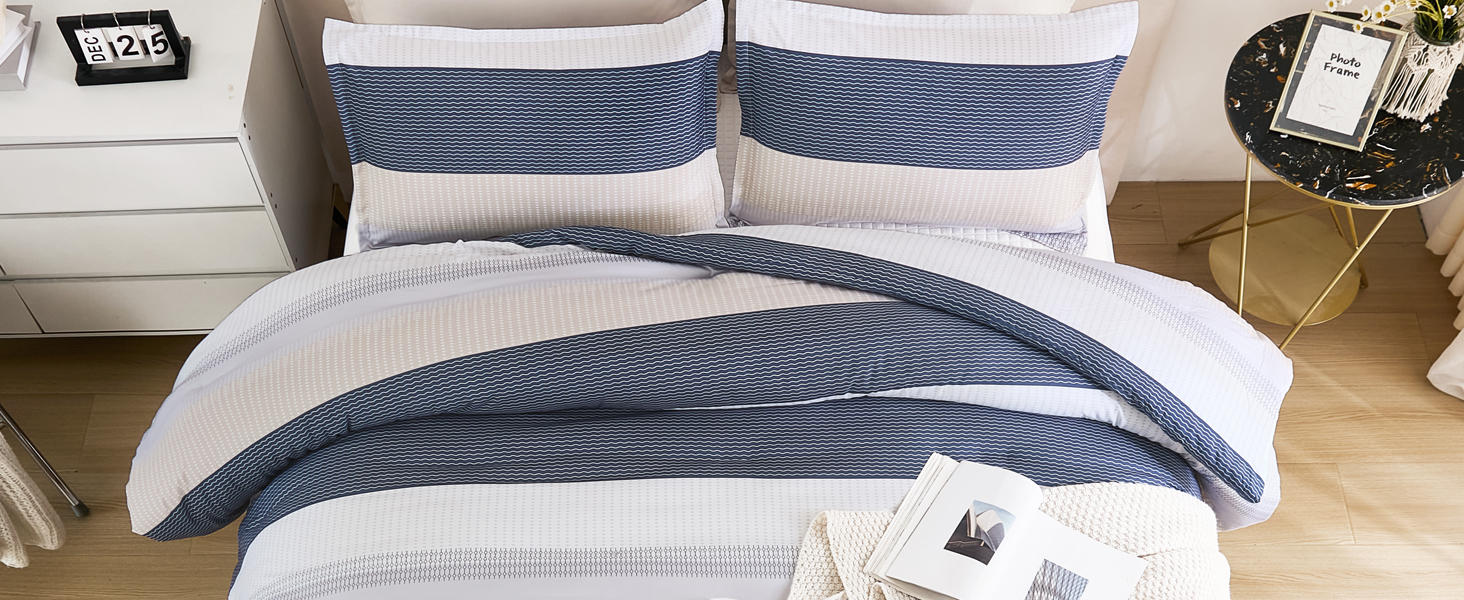 Litanika Comforter Set California King Size Blue Yellow 3