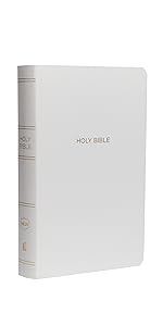 NKJV Gift Bible White Leathersoft
