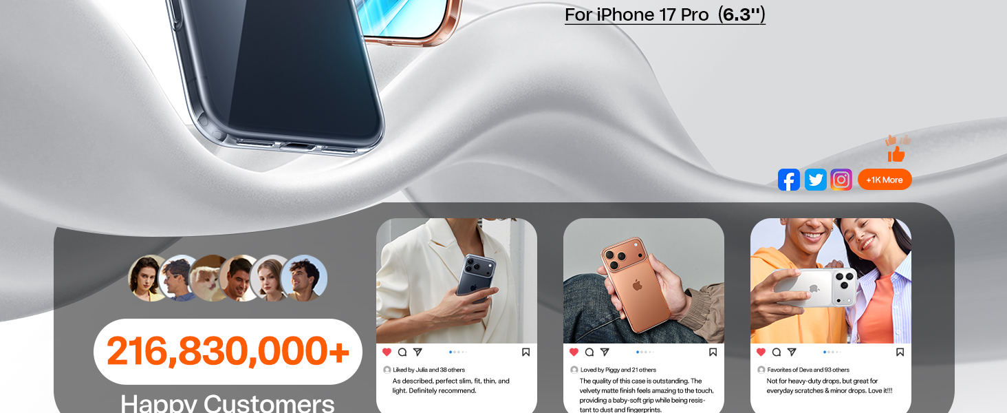 iphone 17pro case lightweight clear