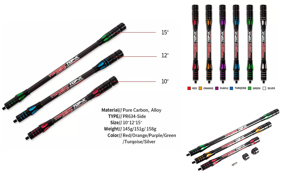 HNZMDY Archery Bow Stabilizer Set 30/10/5 inch Carbon