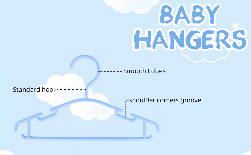 Plastic Kids Hangers Baby Hangers 60 Pack White Baby Clothes Hangers Bulk Kid