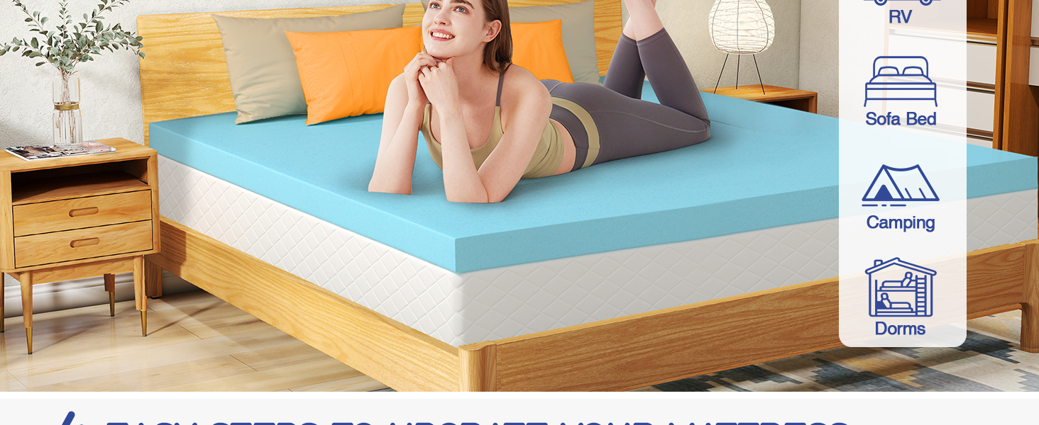attress Topper 3 Inch Cooling Gel Memory Foam