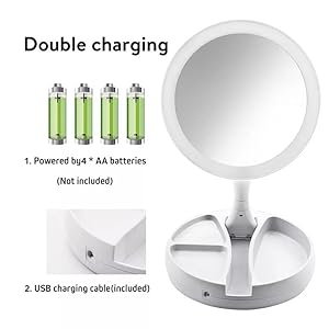 COMPACT MIRROR 8 LED MAKEUP MIRROR