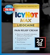 Icy Hot Max Strength Pain Relief Cream with Lidocaine Plus Menthol, 2.7 Ounces