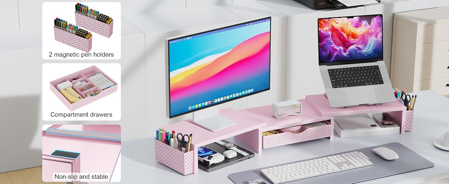 pink desk accessories