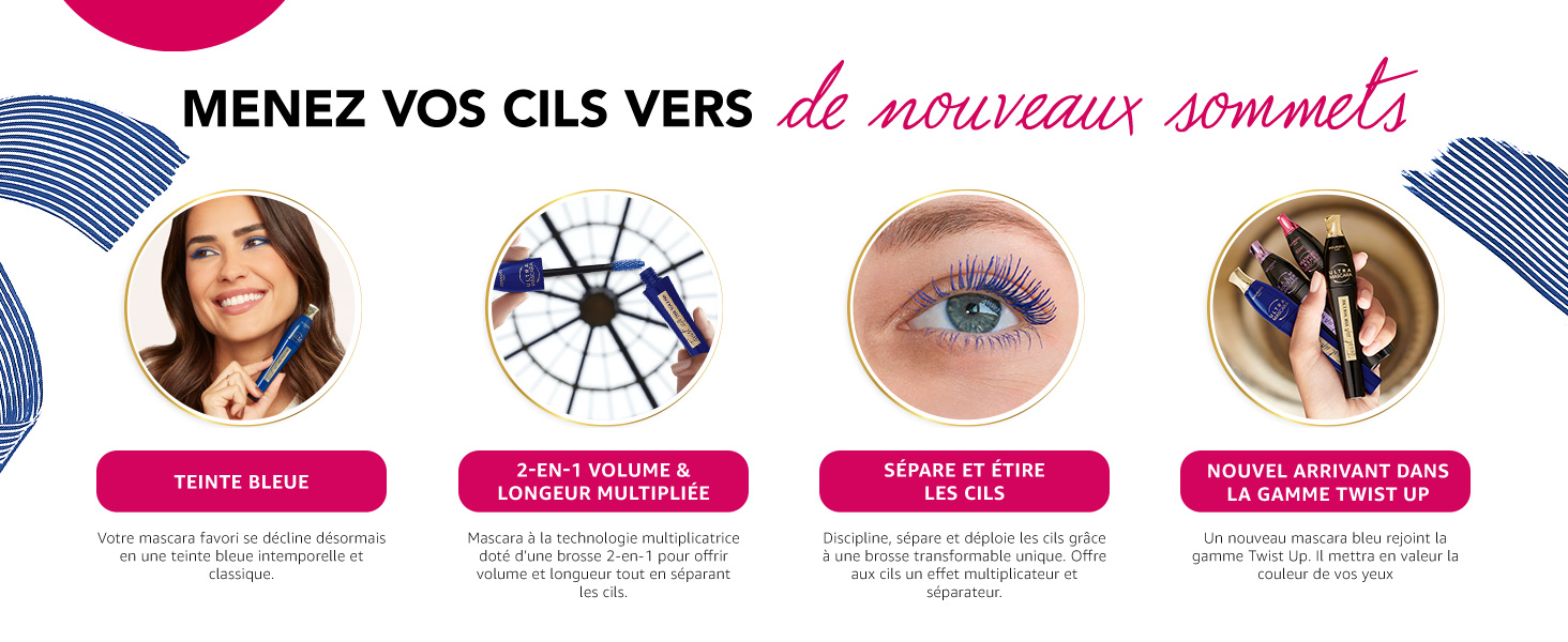 MENEZ VOS CILS VERS de nouveaux sommets TEINTE BLEUE