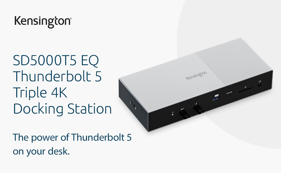 kensington sd5000t thunderbolt 5 dock thunderbolt 4 dock