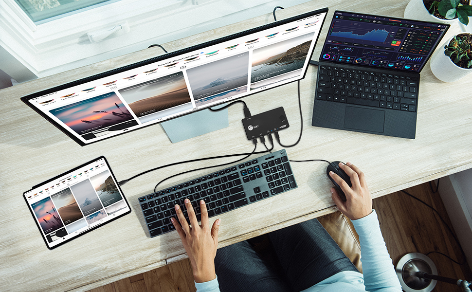 SIIG 2x1 USB C KVM Switch for 2 Computers 1 Monitor, HDMI 4K 60Hz, Support MacBook