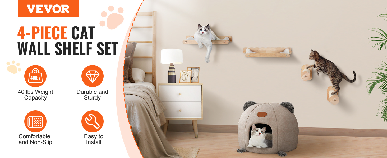 cat wall shelves