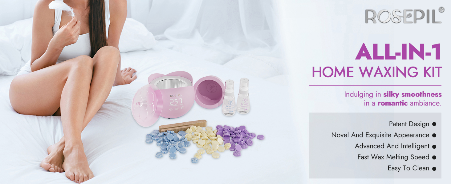 Rosepil all in 1 flower home waxing kit