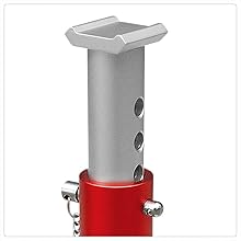Torin BIG RED Aluminum Jack Stands with Locking Pins: 3 Ton (6,000 lb) Capacity, Red/Silver, 1 Pair