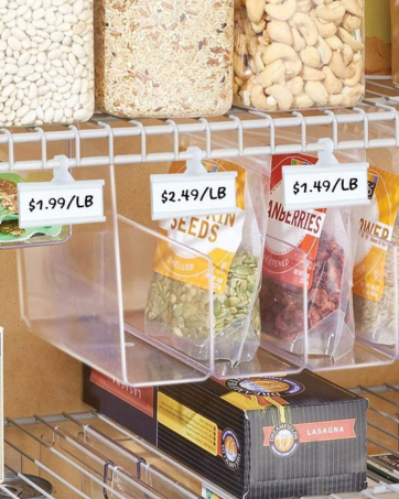 Reusable Plastic Wire Shelf Label Holder Ticket Display Holder