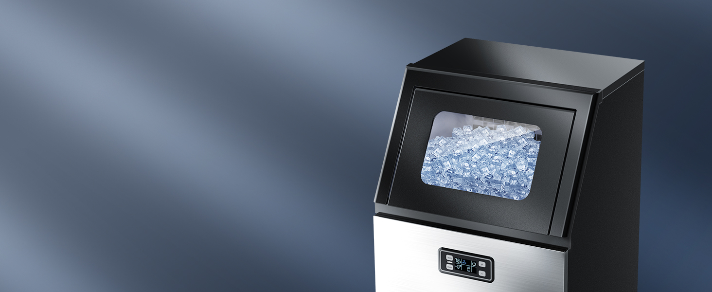 FREE VILLAGE Commercial Ice Maker Machine, 100lbs/Day, 45