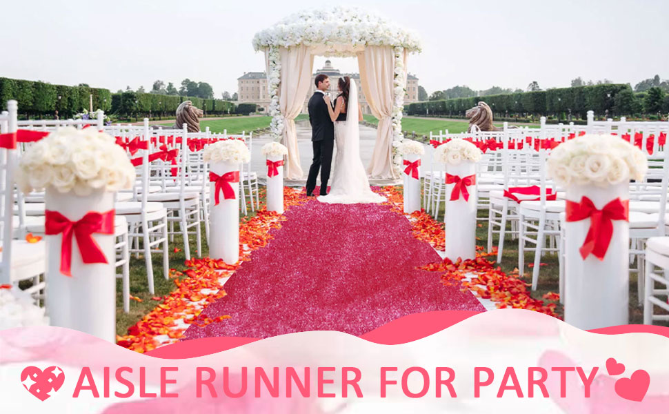 Wedding Aisle Decorations Pink Aisle Runner for Wedding