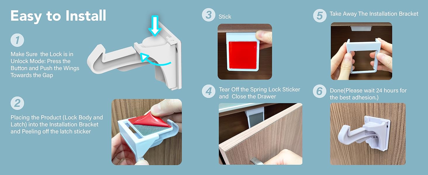 installation guide for invisible cabinet lock