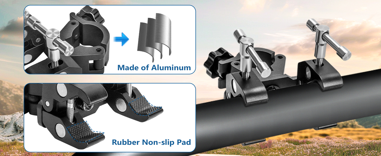 Aluminum starlink rv mount with rubber non-slip pad design