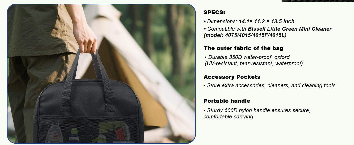 Bissell Little Green carpet cleaner carrier bag