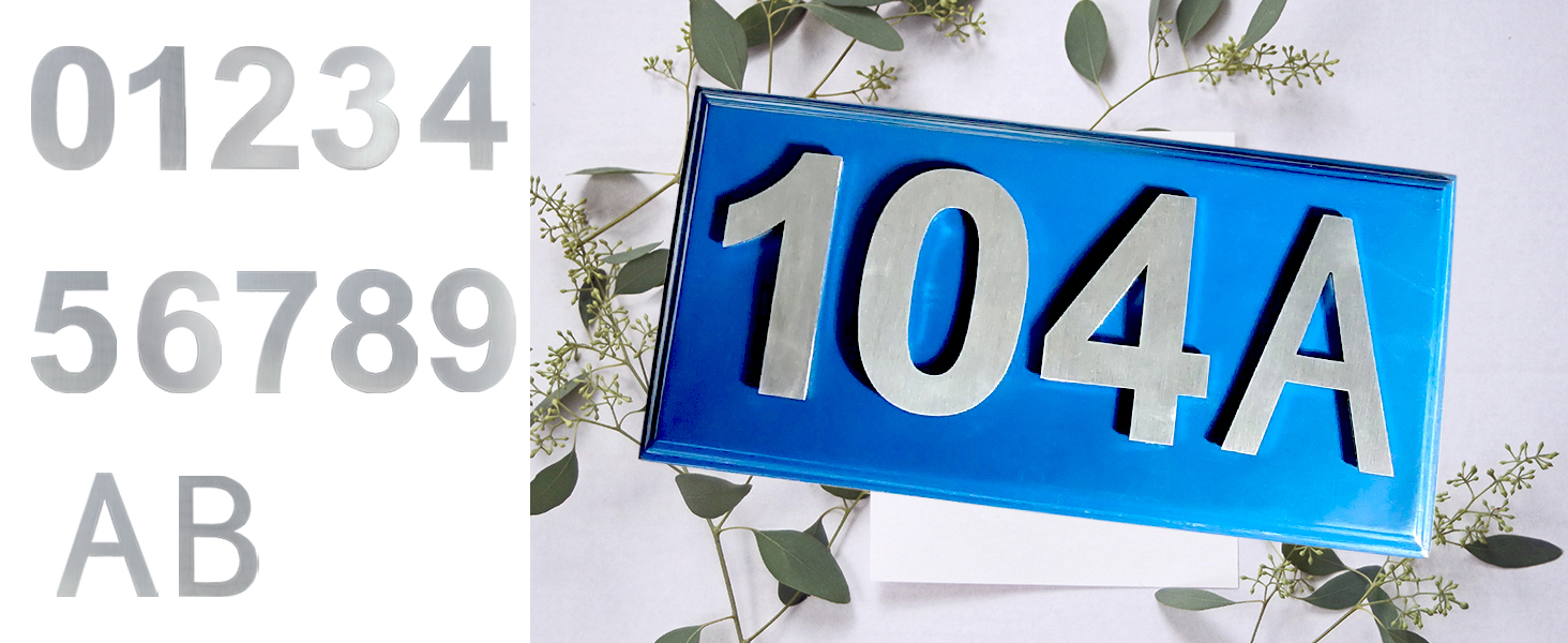 3 inch SelfAdhesive House Numbers/ Stainless Steel Sticker