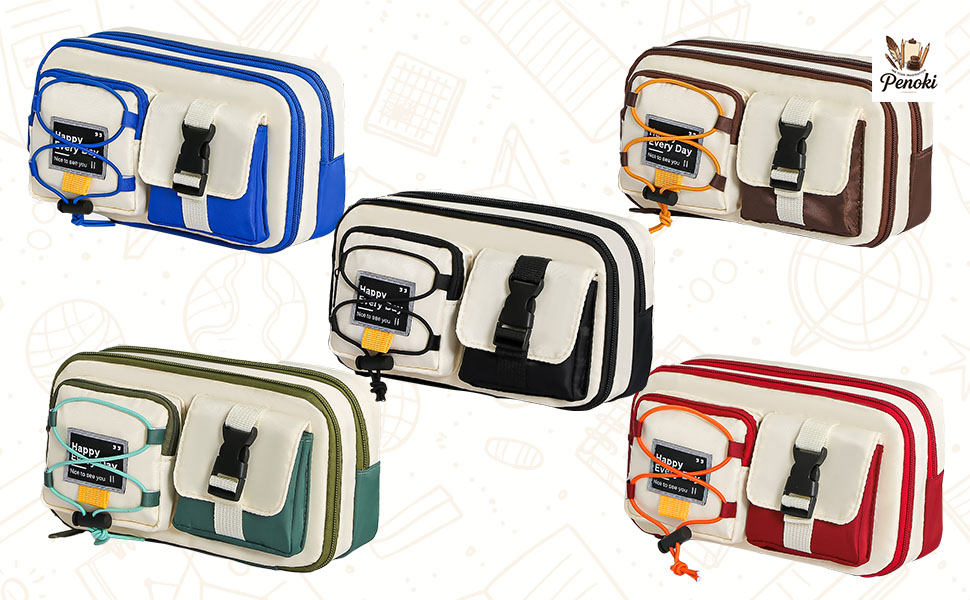 Large Capacity Pencil Case - Stylish Multi-Compartment Stationary Organizer for School,